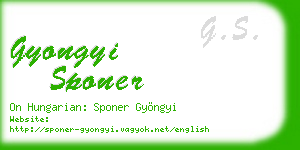 gyongyi sponer business card